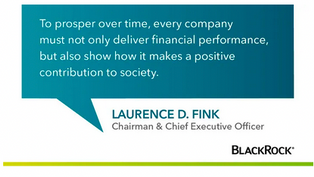 Larry Fink's Annual Letter to CEOs : A Sense of Purpose